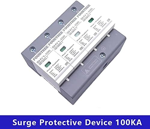 Liugou 1pcs spd Surge заштитен уред AC 3p+n 40 ~ 80ka 60ka ~ 100ka 385V 420V куќа за заштита на гром