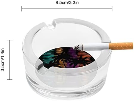 Сурфам палма стакло од пепел од цигари за цигари на фиоката за пепел