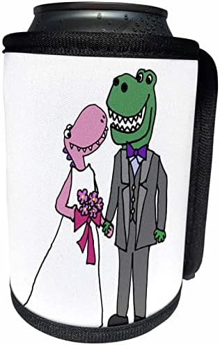 3дроза Смешни Симпатична Т-рекс Диносаурусите Невестата И Младоженецот Свадба. - Може Ли Поладно Шише Заврши
