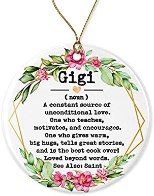 Wolfedesignpdd gigi именски украс - Божиќен украс за igиџи - украс за Денот на мајката - подароци од igиџи - дефиниција на igиџи