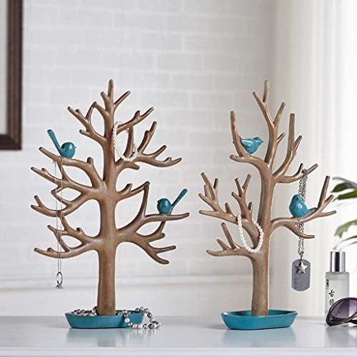 Uxzdx креативно птичји дрво дрво за складирање на накит за складирање на куќиште за накит, приказ на обетки