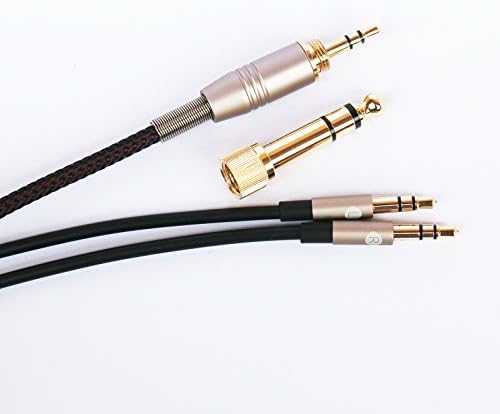 Нов кабел за замена на Neomusicia, компатибилен со Hifiman HE4XX, HE-400i слушалки 3,5 mm / 6,35 mm до двојно 3,5 mm приклучок за машки кабел