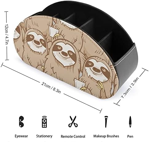 Мрзлив Љубов Кафе Тв Далечински Управувач Држачи Мода Кожа Складирање Кутија Канцеларија Десктоп Организатор со 5 Оддел