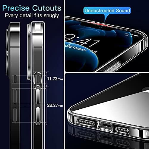 CASEKOO за Iphone 13 Pro Max Телефон Случај Јасно, Не Пожолтување iPhone 13 Pro Max Случај Шок-Отпорен Заштитен Браник 6,7 инчи, Кристално