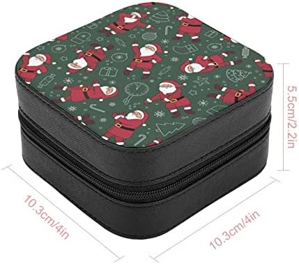 Кутија за накит на Нахан, симпатична Божиќна шема Преносен патувања за накит кутија за складирање на накит за обетки на ѓердани