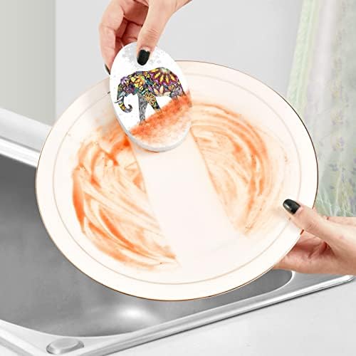 Алаза Индиски слон животински лотос природно сунѓери кујнски целулоза сунѓер за миење садови за миење бања и чистење на домаќинства,