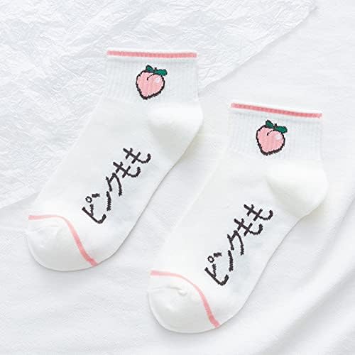 Chosенски чорапи со виножито слатки печатени кратки забавни чорапи за жени активни чорапи за глуждови за атлетски удобни подароци