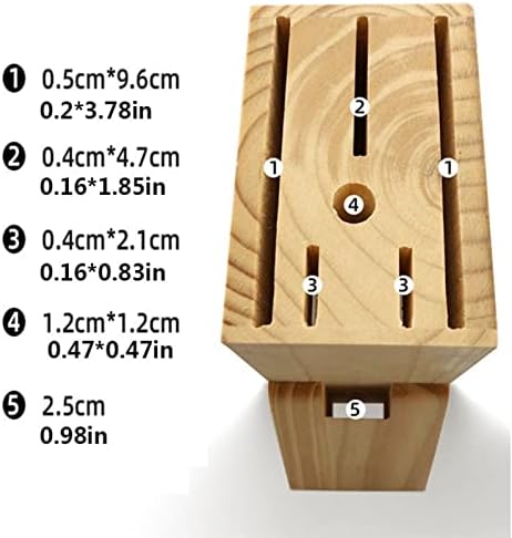 Дрвена кујна нож блок полица за складирање организатор 0.83 фунти