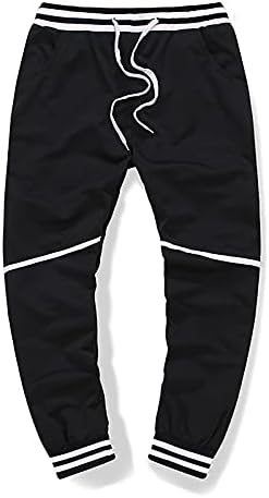 Машки панталони за истегнување мажи кои се спојуваат печатено комбинезон, обичен џеб спорт, случајни панталони со панталони, печатени
