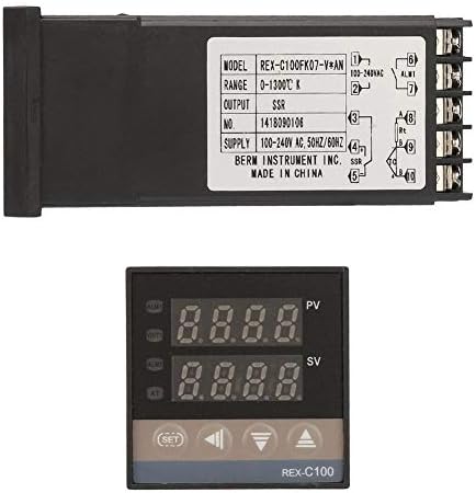 Fafeicy AC 110V-240V 0-1300, комплети за контролор на температура на дигитална LED PID, термостат, термостат