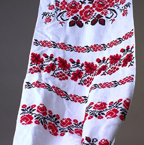 Рушничок 190х35см украински Рушник Рака Везена Крпа Црвена Црна Словенска Свадба Декор