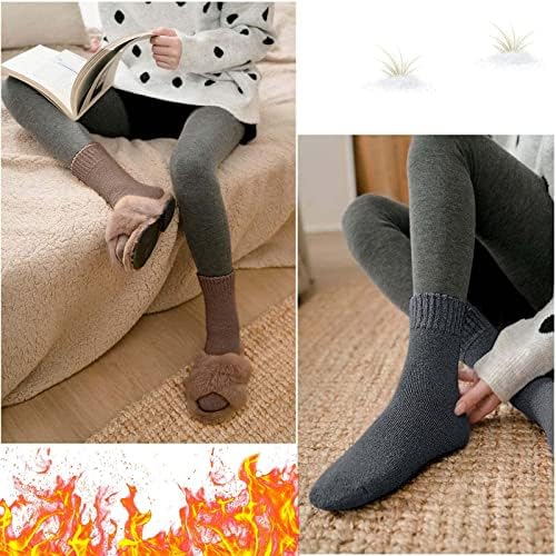 Обични топли чорапи зимски тери средни чорапи женски термички удобност цевки чорапи чорапи бели деца чорапи девојки