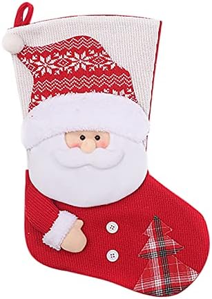 ЈИИСУ #Шријкр Мода Божиќни Чорапи Торба За Подароци Божиќна Шема Божиќна Декорација