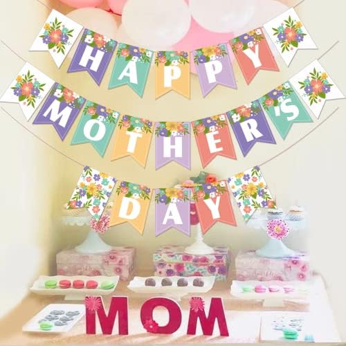 МЗ.огм Среќен Ден На Мајката Банер Мајки Ден Банер Украси Среќни Мајки Ден Украси За Забава Среќни Мајки Ден Банер Големи За