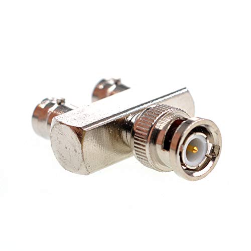 Oiyagai 3 Way BNC MALE MALE до 2 BNC Femaleенски адаптер y Type BNC Tripe Jack конектор RF Coaxial Coaxial Connector Cable Adapter за мобилни