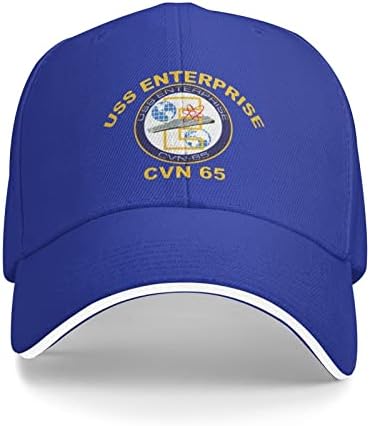 USS Enterprise CVN-65, прилагодлива каубојска бејзбол капа капи мажи жени жени гроздобер унисекс сезони опуштени измиени тексас
