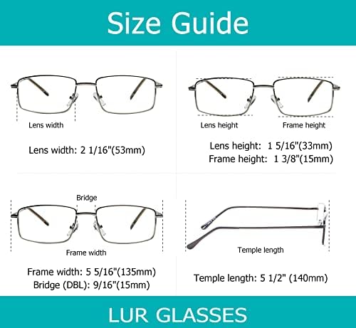 ЛУР 3 Пакувања Метални Очила За Читање + 6 Пакувања Класични Очила За Читање