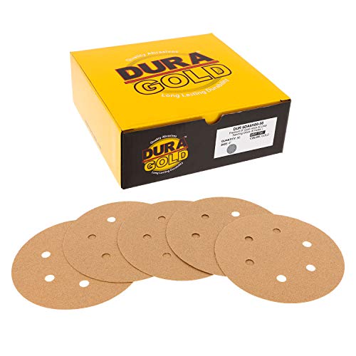 Дура-злато 80 решетки 6 дискови со шкурка, шема на 6 дупки и 6 кука и јамка DA плоча за поддршка