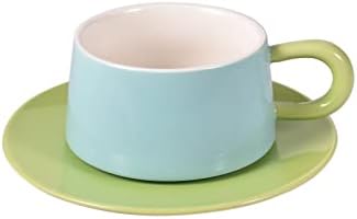 Којтин Керамички кафе со чинија со чаши за кафе, симпатична чаша за креативни европски стил уникатен неправилен дизајн за канцеларија