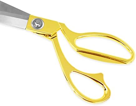 Мандала занаетчиски ножици за сечење ленти за церемонија за сечење ленти - големи златни ножици поставени прилагодени ножици со тешки носачи со сечило од не'рѓосув