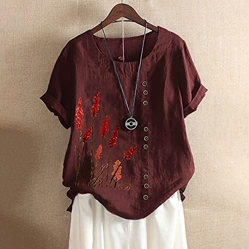 Кинески стил женски врвови qipao cheongsam облека лабава летни блузи 3/4 ракави кошули за екипаж за жени