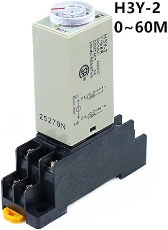 SNKB H3Y-2 0-60M напојување на тајмер за реле за одложување DPDT 8PINS Напон: 220V 110V 24V 12V