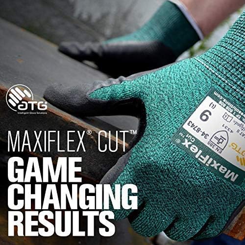 Maxiflex 34-8743 Зелени нараквици нитрил микро-пена зафат на палми и прсти-Одлична отпорност на зафат и абразија