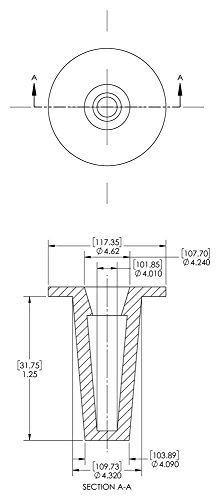 Caplugs 99190764 Пластично засилено капаче и приклучок. T-1067, PE-LD, CAP OD 4.01 Plug ID 4.32, црвено