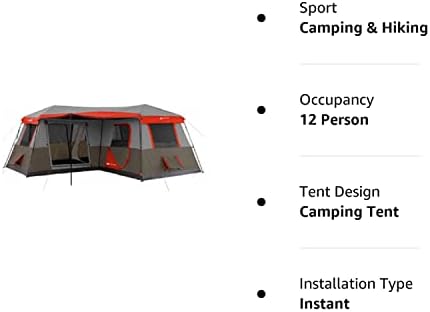 Озарк патека 16x16-метри 12-члена 3 соба Инстант кабински шатор со претходно прикачени столбови