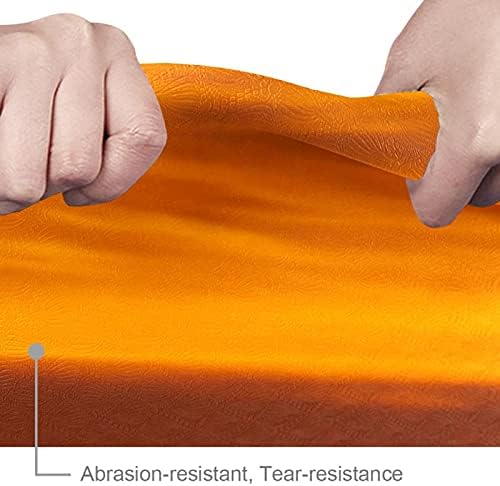 6мм Екстра густа јога мат, зајдисонце портокалова принт на печатење еко-пријателски вежби за вежбање пилатес мат