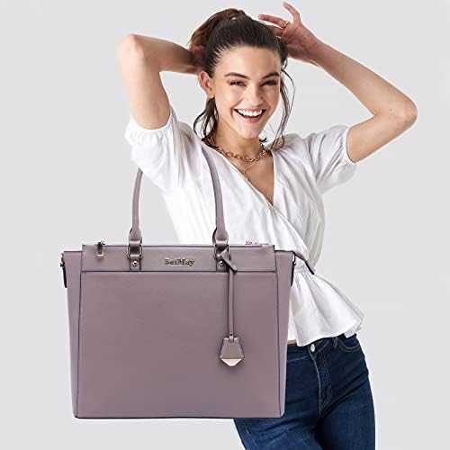 Лаптоп торба за жени, торба торба, лаптоп лаптоп 15,6-17 инчи, голема торба за торбички торбички торба чанта чанта со мулти-џебови
