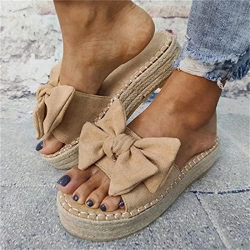 Womenените обични сандали летни велур сандали цврсти лак големина боја голема женска платформа и влечки модни жени сандали