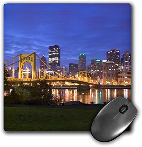 3Drose LLC 8 x 8 x 0,25 инчи, глувчето подлога, Пенсилванија Питсбург Сити Скајлин Волтер Бибикоу