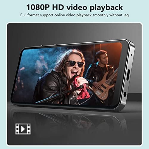 MP4 плеер со Bluetooth и WiFi, 5.0 инчен HD екран на допир Дигитален аудио плеер, 2 GB 16 GB MP3 MP4 Музички плеер со батерија од 2050mAh,