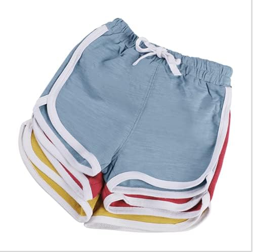 Suarsue трчајќи атлетски памучни шорцеви чисти памучни кратки панталони за деца деца летни спортови на плажа