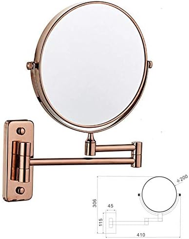 Огледало монтирано во wallидот на Шауни, проширување на козметичко бричење на бањата, сочинуваат огледало- 3x/1x зголемување