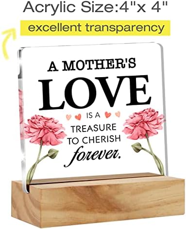 Подарок за мајка за Денот на мајката Божиќ роденден, мајките сакаат цитат подароци идеја јасен биро украсен знак, мама што ја одржува присутната