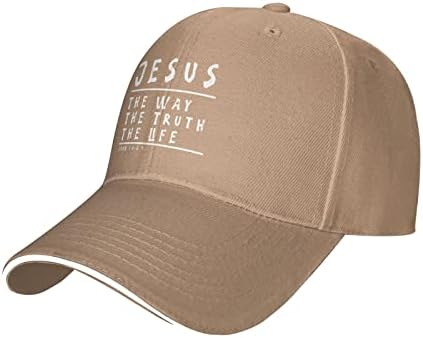 Исус е начинот на кој вистината е прилагодлива за животната капа на камиони за бејзбол капа, мажите и жените, прилагодливи капачиња за обична