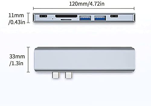 CELINI USB C Центар За MacBook, 7 ВО 2 USB C Адаптер Компатибилен СО USB C Порта, 87w Испорака На Енергија, 4K HDMI, USB C и