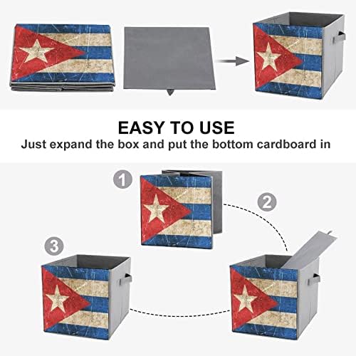 Гроздобер Кубанско Знаме Стп Кожа Склопувачки Канти За Складирање Платно Коцка Организатор Кошница Со Рачки