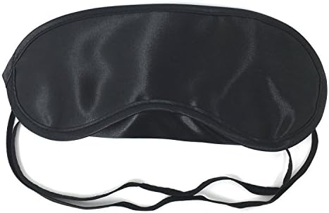 Honbay 10 парчиња црни очи маски сатенски ромли со нос подлога за патување, игра, забава, одмор, спиење и така натаму