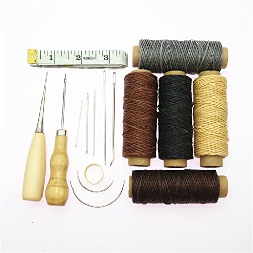 Baoblaze 16 парчиња криви тапацир за шиење на рака со кожен восочен кабел за навој за почетници за возрасни