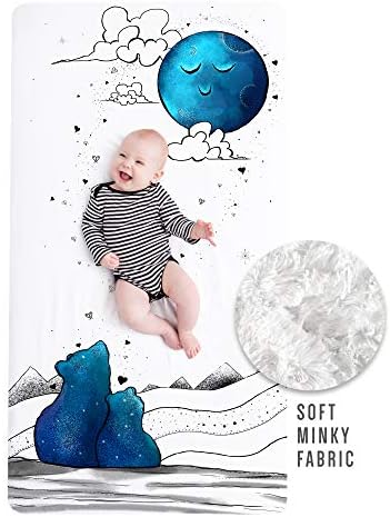 Scompoff Jo - Супер мека минки ткаенина, водоотпорен креветче за креветчиња за креветчето за бебиња, заштитник на дамки од