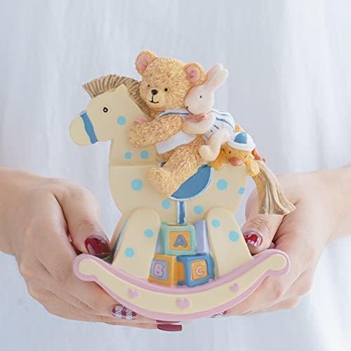 Loveубов кон вас подарок завиткан музички кутија лулање коњ музички мечка за зајаци за бебе за бебето сестра девојки внука внука ќерка мама жени