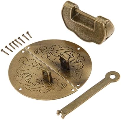 N/A Антички мебел хардвер постави за вклучување на бравата HASP копче за заклучување Декоративно кинески стар брава за катанец