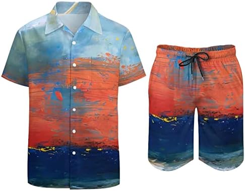 2023 Нови машки летни модни модни рекреација на Хаваи приморска празничка плажа дигитална 3Д печатење со краток ракав за кратки ракави за