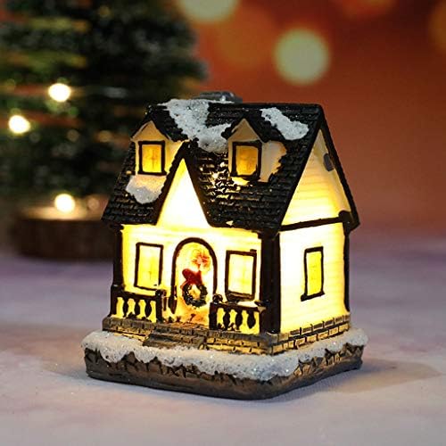 Бодливо минијатурна смола предводена креативна украсена куќа подароци Мебел Божиќна куќа Декорација и виси комични Божиќни украси