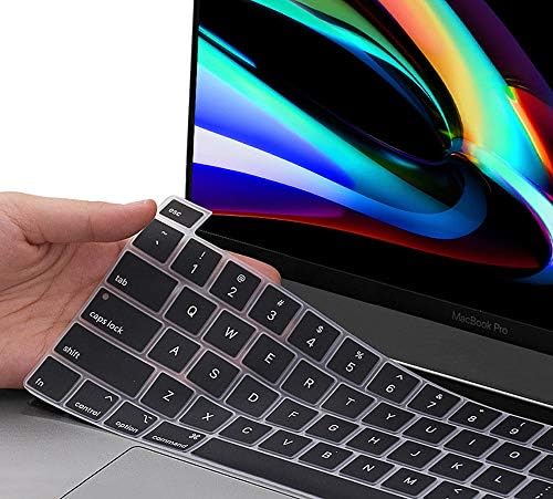 Ултра Тенок Капак На Тастатурата за 2022 2023 MacBook Pro 13 M2, 2020 2021 MacBook Pro 13 Инчен A2338 M1 A2289 A2251 со Лента за Допир&засилувач;ИДЕНТИФИКАЦИЈА