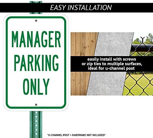 Без паркирање забрани за естацирање | 12 x 18 знак за паркирање на алуминиумски тешки мерачи на алуминиум | Заштитете го вашиот бизнис