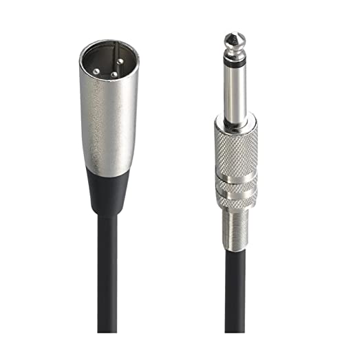 3pin XLR машки до 1/4 '' 6,35мм Jackек микрофон Аудио кабел фолија+плетенка од 1,8м 3м 5м 10м